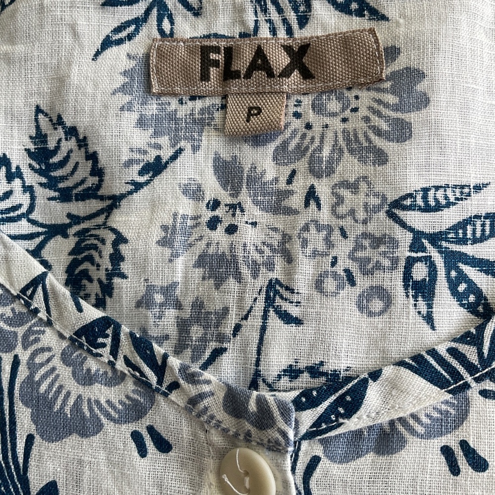 FLAX CROPPED Linen top - Picture 3 of 4